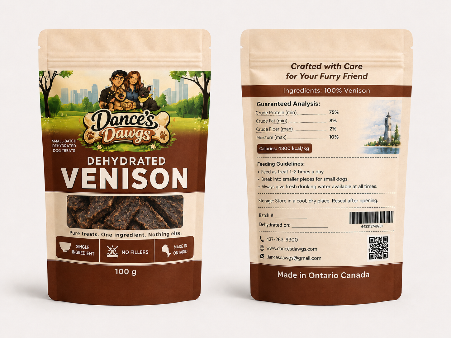 Venison – 100g Dehydrated Dog Treats