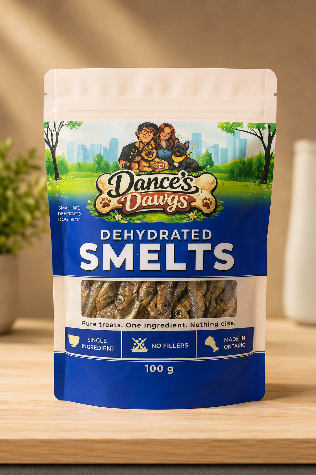 Smelt Fish - Dehydrated Dog Treats 100g